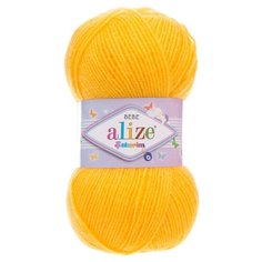 Пряжа Alize Sekerim Bebe, 100 % акрил, 100 г, 320 м, 5 шт., 566 цыпленок