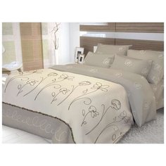 Постельное белье евростандарт Волшебная ночь Фиалка Монмартра 743240 ранфорс, ранфорс, 50 х 70 и 70 х 70 см, бежевый