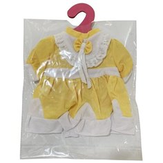 Наша игрушка Платье для куклы 39-45 см KQ139559-b желтый/белый