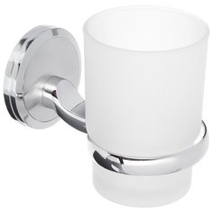 Стакан для зубных щеток SonWelle 555-014, серебристый/белый