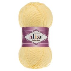 Пряжа Alize Cotton gold, 55 % хлопок, 45 % акрил, 100 г, 330 м, 5 шт., 187 светлый лимон