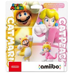 Super Mario: Интерактивная фигурка amiibo – Марио-кот + Пич-кошка Nintendo