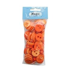 Пуговицы ассорти Палитра 100г/упак (Оранжевый) Magic Buttons