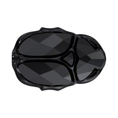 Бусины стеклянные Swarovski цветные, 12 мм, 6 шт, в пакете, кристалл, черный (5728)
