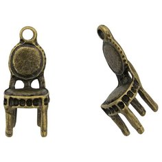 Набор металлических подвесок SCB 250120480b Стульчик медь, 10шт Scrap Berrys