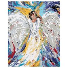 Светлый ангел Раскраска по номерам на холсте Живопись по номерам KTMK-281361 40х50
