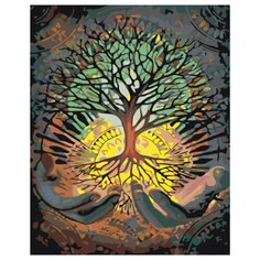 Древо жизни Раскраска картина по номерам на холсте KTMK-32865045393 40х50