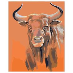 Взгляд быка Раскраска картина по номерам на холсте Z101100287 40х50