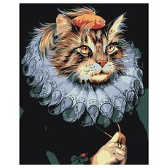 Кот-вельможа Раскраска картина по номерам на холсте A599 40х50