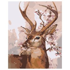 Олень весной Раскраска картина по номерам на холсте A467 40х50