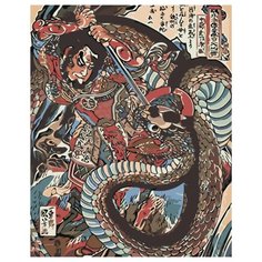 Японская живопись Раскраска картина по номерам на холсте Z-AB332 40х50