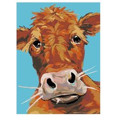 Теленок Раскраска картина по номерам на холсте A104 30х40