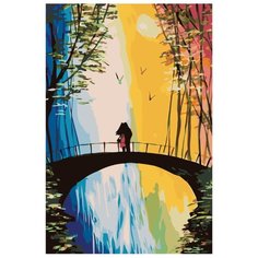 Свидание на мосту Раскраска по номерам на холсте Живопись по номерам RO75 40х60