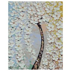 Цветущее дерево Раскраска по номерам на холсте Живопись по номерам KTMK-775265 40х50