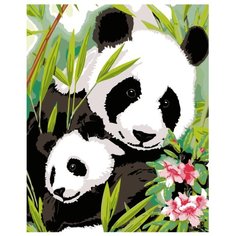 Папа панда Раскраска по номерам на холсте Живопись по номерам ARTH-PandyV 40х50