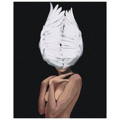 Девушка и крылья Раскраска картина по номерам на холсте AAAA-dkr31 40х50