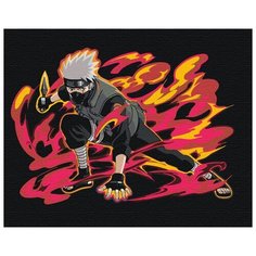 Какаси Хатакэ. Аниме Наруто Раскраска картина по номерам на холсте с неоновыми красками AAAA-RS035 40х50