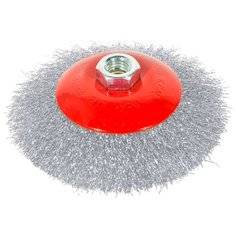 Щетка-крацовка коническая для УШМ , стальная проволока, 100 мм, GROSSMEISTER