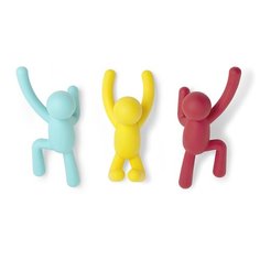 Вешалки-крючки Umbra Buddy 3 шт. разноцветные яркие