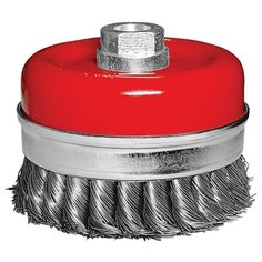 Щетка для УШМ Heavy Duty, 125 мм, М14, "чашка", крученая проволока 0,5 мм MATRIX