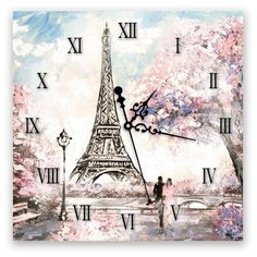 DECORETTO / Часы настенные Париж для двоих 30Х30 см