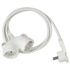 1161820223 Brennenstuhl удлинитель-переноска Quality Plastic Extension Cable,3м., 2 роз., белый