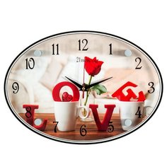 Часы настенные "LOVE", 2434-34 Рубин