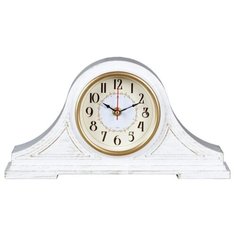 Часы настольные "Классика" 35х18 см, корпус белый с золотом , 1834-001 Рубин