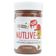 Арахисовая паста с какао NUTLIVE, 250 гр