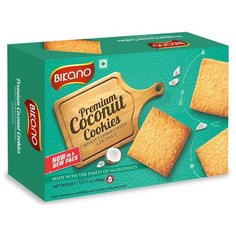 Печенье кокосовое (COCONUT), картонная коробка, 400 г Bikano