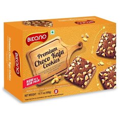 Печенье шоколадное с кешью (CHOKO KAJU), картонная коробка, 400 г Bikano