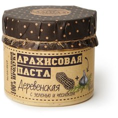 Благодар Арахисовая паста «Деревенская» с зеленью и чесноком хрустящая без сахара, 100% натуральная, 300 г.