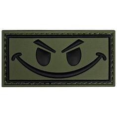 Нашивка (шеврон патч patch) "Smile", на липучке, 6 x 3 см, олива Teamzlo Workshop