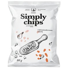 Картофельные чипсы Simply chips гималайская соль, 80 гр