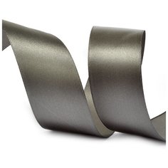 Лента атласная 1 1/2 (38мм) цв.3170 т.серый IDEAL уп.27,4 м
