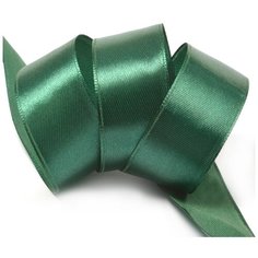 Лента атласная 1 (25мм) цв.3047 т.зеленый IDEAL уп.27,4 м