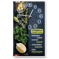 Настенные часы "Правила нашей кухни" 58*34 3D Decor
