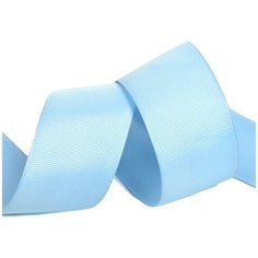 Лента Ideal репсовая в рубчик шир.38мм цв. S351 голубой уп.27,42м