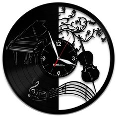 Настенные часы из виниловой пластинки "Музыка" №1 Vinyl Lab