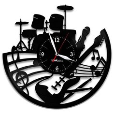 Настенные часы из виниловой пластинки "Музыка" №2 Vinyl Lab