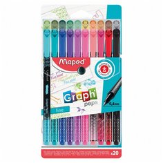 Maped Набор капиллярных ручек Graph Peps, 0,4 мм (749051)
