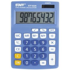 Калькулятор настольный STAFF STF-8328 голубой