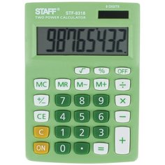 Калькулятор настольный STAFF STF-8318 зеленый