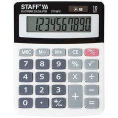Калькулятор настольный STAFF STF-5810 светло-серый