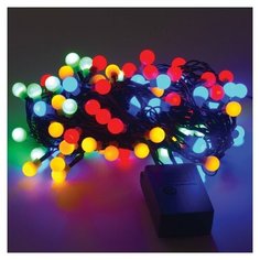 Гирлянда Золотая сказка Шарики 1000 см, 100 ламп, мультицвет/зеленый провод