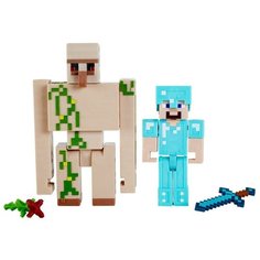 Фигурки Mattel Minecraft Стив и Железный Голем GTP30