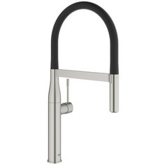 Смеситель для кухни (мойки) Grohe Essence 30294DC0 однорычажный нержавеющая сталь/черный