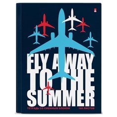 Альт Тетрадь Fly away color 7-160-081/88, клетка, 160 л., синий/белый
