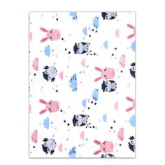 Пеленка фланелевая FlyZay 110x75 (Зайчик/розовый)