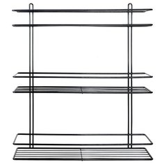 Полка для ванной комнаты "Консулл", 3-ярусная, прямая, 400х100х475мм, Черная